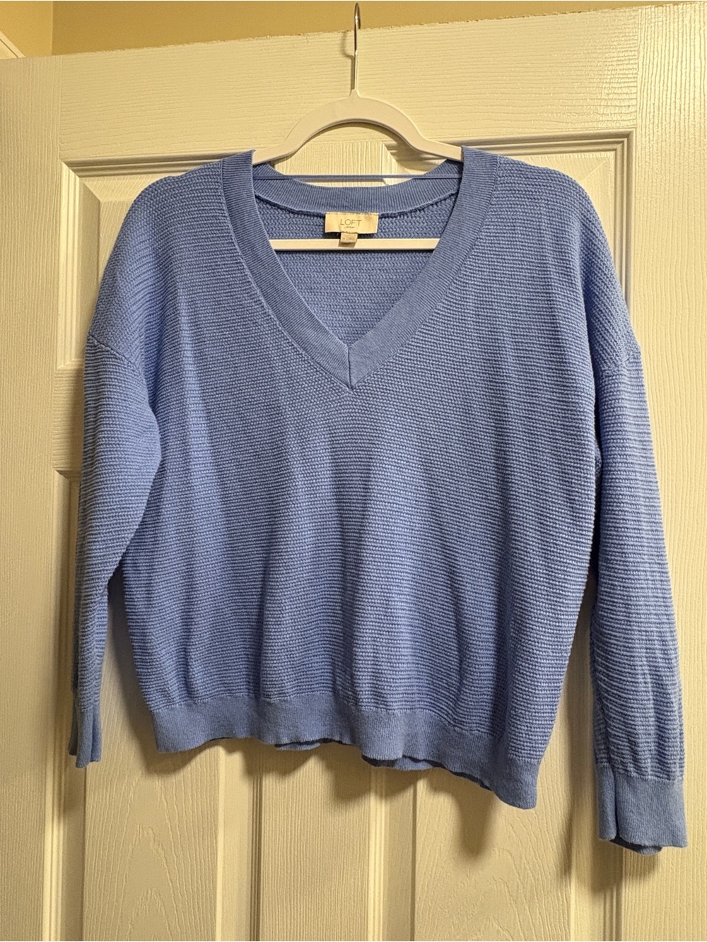 LOFT Women's V-Neck Sweater in Periwinkle